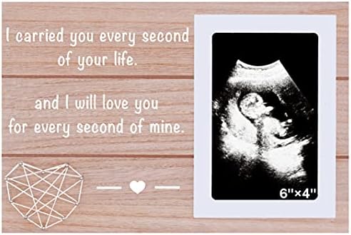 NZY Goodness Miscarriage Picture Frame Gift - Baby Loss Remembrance Keepsake - I Carried You Every Second Of Your Life - In Memory of Pregnancy Loss Gift - Sonogram Memorial Photo Frame Gift