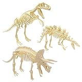 YODAR 3 Pcs Dinosaur Fossil Skeleton DIY Toys 8.7 Inch Educational Puzzles Model Set for Kids Over 6 Years Old