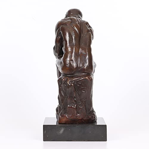 The Thinker Statue By Rodin Bronze Famous Sculpture Figurine Replica Nude Man Art Home Decor 9.6" H #TOP3