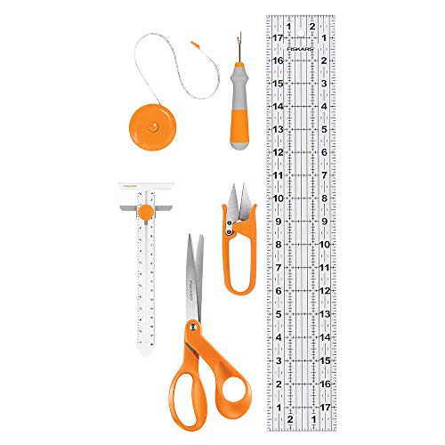 Fiskars Sewing Essentials Set (6pc), Orange 6 Count by Fiskars - Used condition - US$22.47