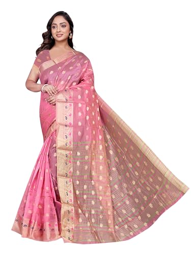 Image of Sarees for Women Wear Organza Silk Banarasi Sari Kanjivaram Pure Paithani Wedding Original Kanchipuram Pattu Sadi with Blouse Piece 2026 (KeriFlower)