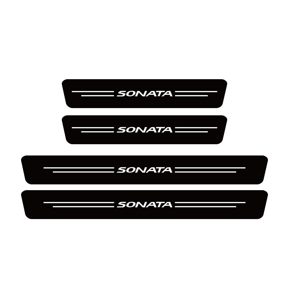 Sdyayfge Normal 4Pcs Kick Plates Car Door Sill Protector,For Hyundai Sonata
