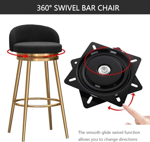 Tabourets de bar ensemble de 2 chaises de bar pivotantes 65cm