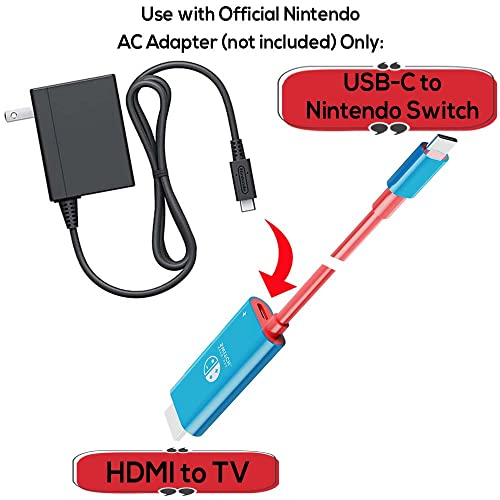 Ehyoo Portable Switch Dock Usb Type C To Hdmi Conversion Cable For Tv Docking Mode On Nintendo Switch, Steam Deck, Samsung Dex Station And S21/S20/Note20/Tabs7 4K For Travel #TOP4