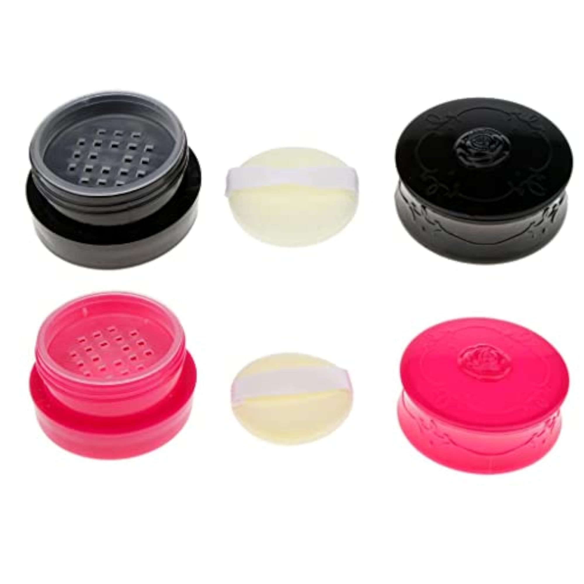 Travel Empty Makeup Loose Powder Container with Puff