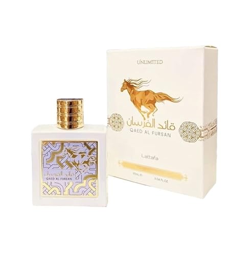 Qaed Al Fursan Unlimited 90ml Eau de Parfum von Lattafa Weiß Edition Parfum Orientalisch für Herren und Damen Cover