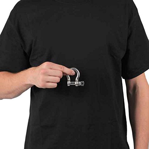 Us Cargo Control 5/16 Inch Stainless Steel Type 316 Screw Pin Anchor Shackle - Each With A 0.65 Ton Capacity #TOP5