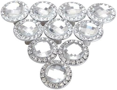 SBZIOJHDR Door Handle, 10pcs 30mm Crystal Rhinestone Kitchen Cupboard Cabinet Wardrobe Drawer Pull Handle