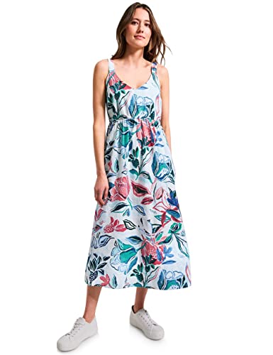 CECIL Damen B143469 Leinenkleid, Weiß, XL EU