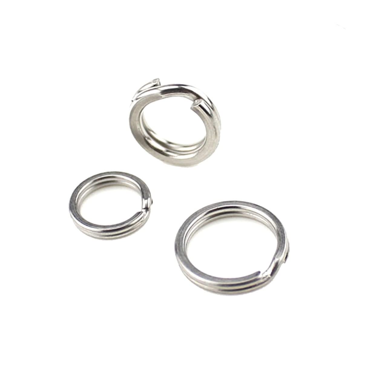 Mipcase 200 Pezzi anello per attrezzatura da pesca Resistente e durevole anelli spaccati in acciaio inossidabile pesca con doppi anelli spezzati doppia apertura anello diviso connettore