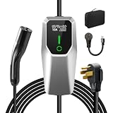 Vratzn Level 1&2 Portable EV Charger 32Amp 110V-240V with 20FT Cable, Home Charger Cable NEMA 14-50 5-15 Plug for Tesla Model Y/X/3/S