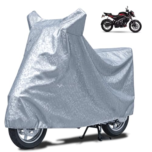 Image of FABTEC Waterproof Bike Body Cover Compatible with Bajaj Pulsar NS160, A2 (Silver)
