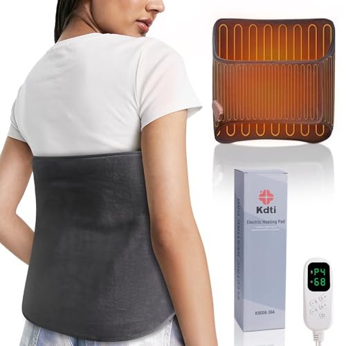 Kdti Heizkissen mit Abschaltautomatik, 128 x 40 CM Allround Heizgürtel Elektrische Wärmekissen mit Abschaltautomatik 6 Temperaturstufen für Rücken Nacken Schulter Bauch Maschinenwaschbar