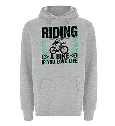 Pull à capuche unisexe gris heather sport XL vêtement vélo