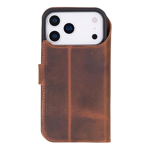 Étui en cuir véritable pour iPhone 17 Pro Max protégeant l'écran - 4