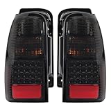 ALMULOO Tail Lights Compatible with 1996-2002 Toyota 4Runner LED Rear Lamps Smoke Lens Black Housing Left & Right Side