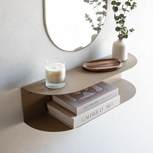 MILUKA Recibidor de Entrada en Metal Beige Arena 60 cm | Consola ...