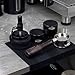 IKAPE 54MM WDT Tool, Espresso Stirrer Distribution Tool, 10 Coffee Needle Distributor, Coffee Stirrer with Dosing Funnel & Stand, Tamper for Barista, Black