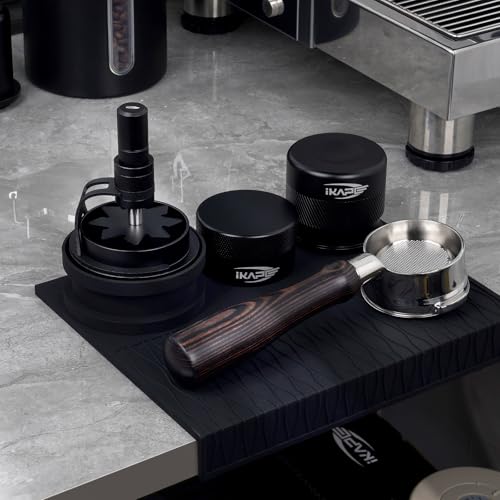 Image of IKAPE 51MM WDT Tool, Espresso Stirrer Distribution Tool, Adjustable Needle Height, Coffee Stirrer with Dosing Funnel & Stand