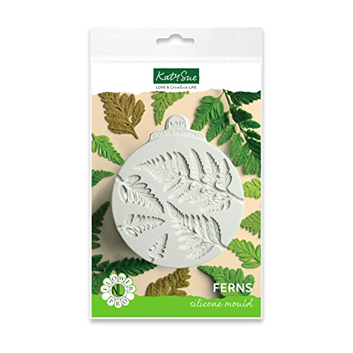 Flower Pro Ferns Silicone Mold For Cake Decorating & Craft for Use with Fondant, Gum Paste, Sugar Paste & Air Dry Clay from Katy Sue Silicone Molds