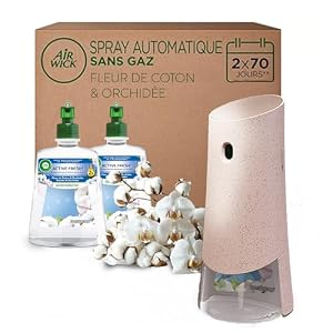 Diffuseur Spray Automatique Sans Gaz Active Fresh Fleur de Coton & Orchidée Air Wick