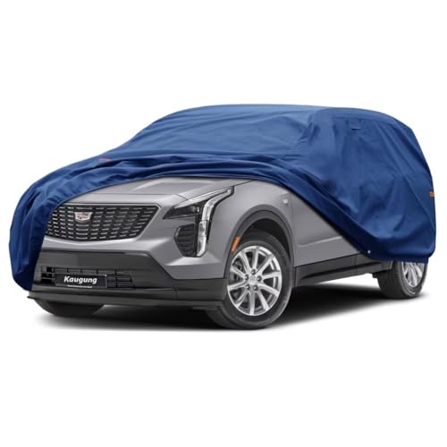 Image of Kaugung Heavy Duty SUV Cover Custom Fit for Cadillac XT4 (2018-2025),SUV Car Cover Waterproof All Weather with Anti-Theft Lock,Sun, Rain, Dust & Snow Protection.(USA Warehouse,Within 3-7 Days)