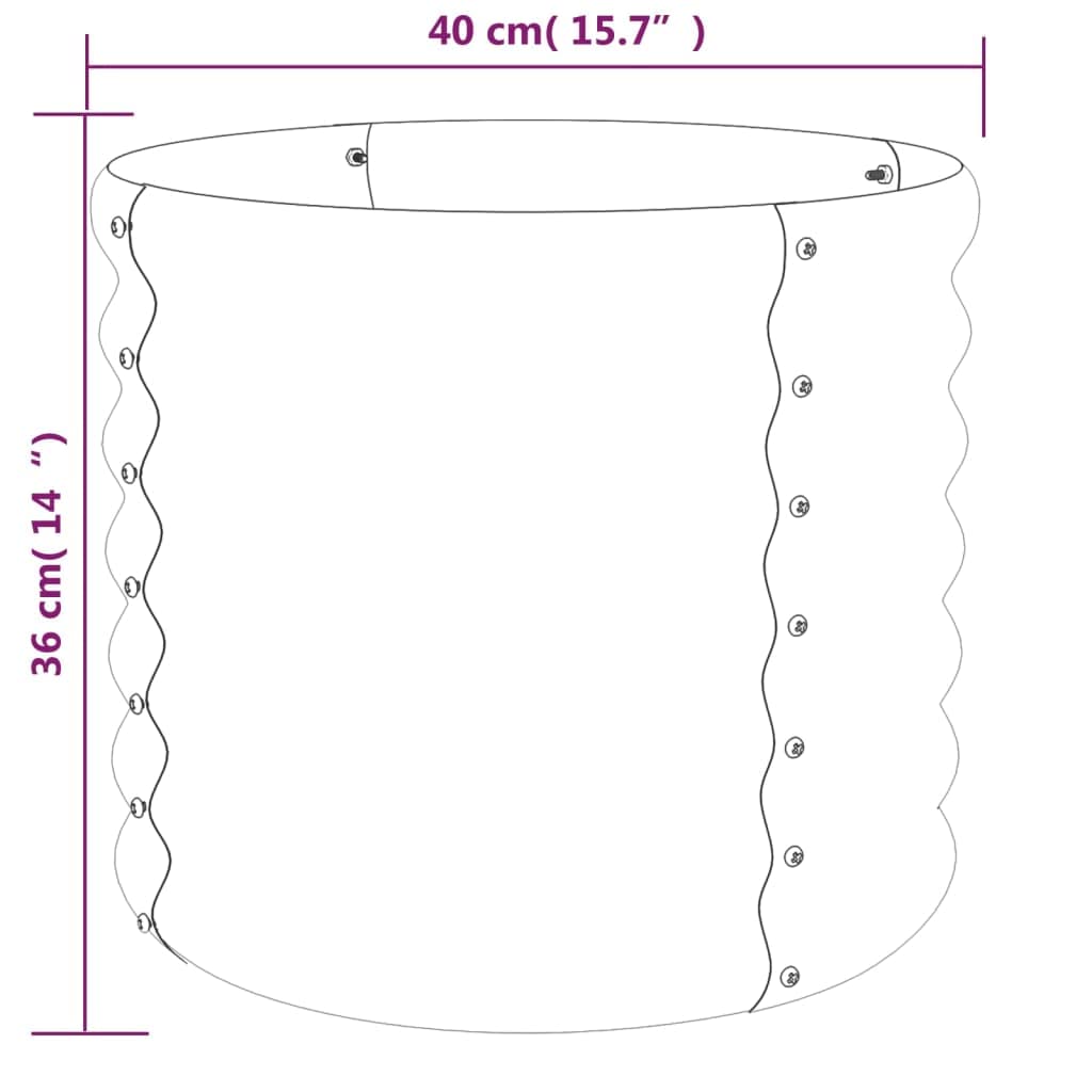 Pflanzkübel aus verzinktem Stahl braun Pflanzgefäß verzinkter Stahl brauner Pflanzkübel verzinkter für Garten Balkon Terrasse