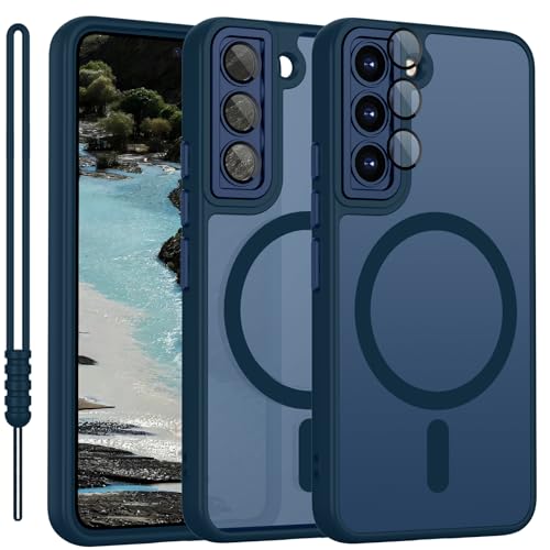 Coque Magnétique pour Samsung Galaxy S22 Plus Compatible avec MagSafe, Housse pour Samsung Galaxy S22 Plus Étui Translucide Mat Ultra-Mince en Silicone...