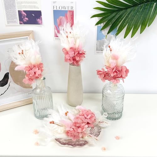 6 mini ramos de flores secas boho para decoración miniatura 4
