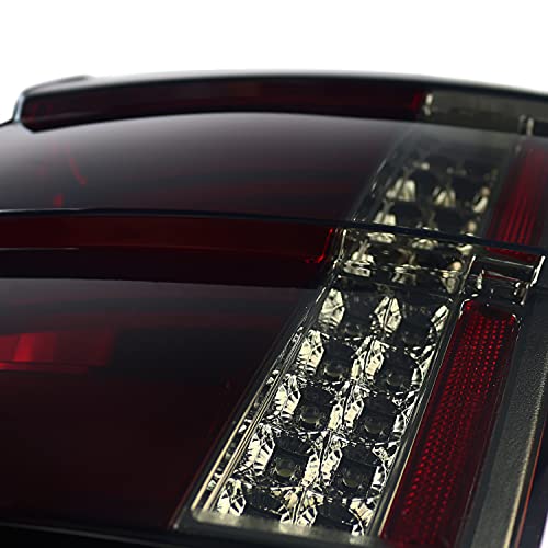 Spec-D Tuning Red Smoke Lens Sequential Led Bar Tail Lights Compatible With 1999-2004 Ford Mustang, Left + Right Pair Assembly #TOP7