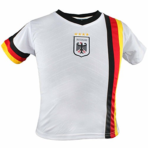 MC-TREND Deutschland Trikot/In strahlendem Weiß mit Mesh-Einsätzen, perfekt für wahre Fans der Deutschen Nationalmannschaft. Unisex-Design für ultimativen Komfort(S)