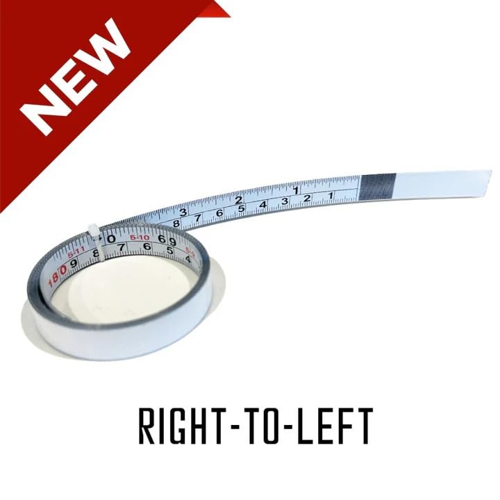 Self Adhesive Measuring Tape | 70.8" (180cm) Length Dual Measurement Rule - Right-to-Left