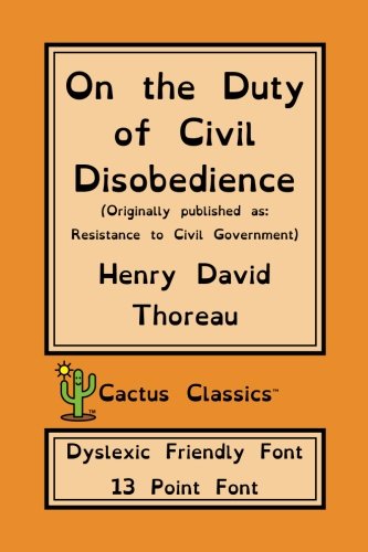 On the Duty of Civil Disobedience (Cactus Class... 1978351453 Book Cover