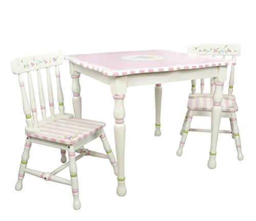 Fantasy Fields By Teamson Mesa para niños, Mezcla de MDF y Madera Maciza (Eco-amistoso), Rosa y Blanco, 71.12x71.12x62.23 cm