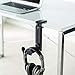 Sanwa Supply PDA-STN25BK 360° Rotating 2-Way Headphone Stand, Adjustable Height, Black