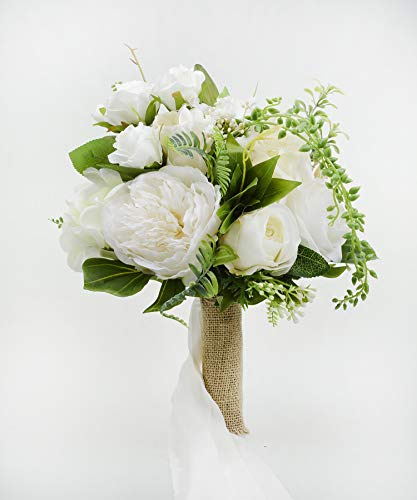 Bride Groom Holding Flower Bouquet Rose Flower Bouquet Wedding Bridal Bouquet Bridesmaid Bouquet