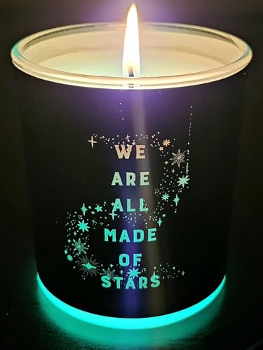 Vela LED de cristal de Halloween de 4 pulgadas con estrellas místicas para centro de mesa 1