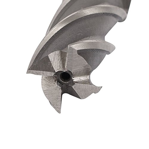 Image of uxcell 3 /4 inch x19mmx44mmx102mm Machining Cutting Tool Helical Groove 4 Flute Straight Shank Milling Cutter End Mill