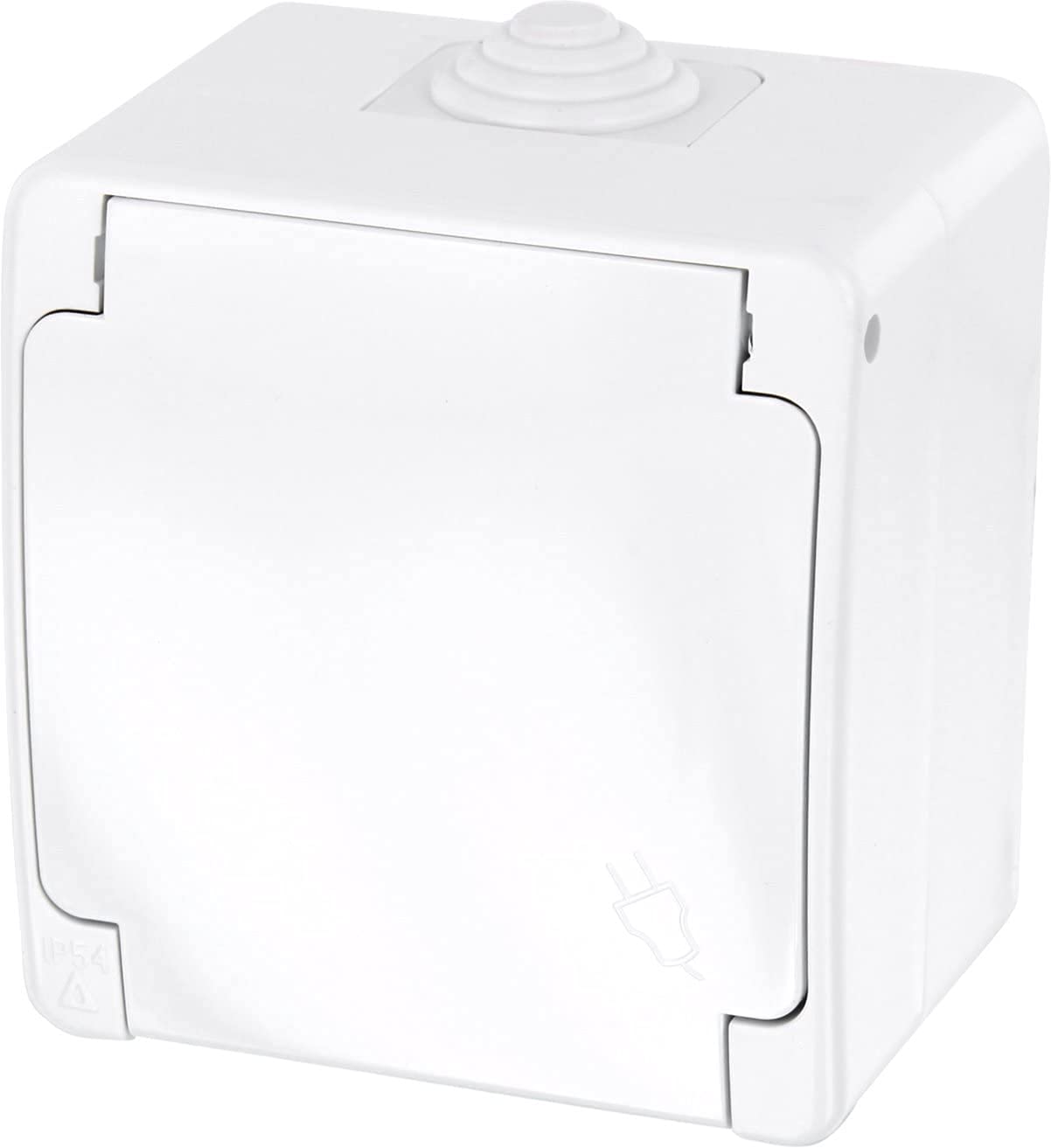 BSEED Presa 1 scomparto con copertura impermeabile, presa da incasso con morsetto a innesto con piastra in vetro di cristallo, presa da incasso 16 Amp