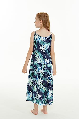 Image of Family Matching Hawaiian Clothes, Orchid Breeze Navy | Lightweight 100% rayon • Family matching outfits • Beach vacations • Luaus • Cruises • Family photos