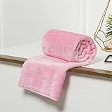 Lukery Kuscheldecke Flauschig, Unifarben Dicke Warm Couchdecke Extra Weich Wohndecke als Sofadecke, Tagesdecke oder Couchdecke (100x140,Rosa)