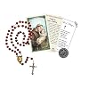 Trendzeen St Anthony Rosary - with Laminated Prayer Card, Saint Anthony of Padua Pocket Token, The Lord's Prayer Card and Rosary Case - Catholic Patron Saint of Lost Things - Total 5 Items in Set