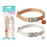 2 collares para gatos, collares para gatos con cascabeles, collar ajustable para cachorros, accesorios personalizados para mascotas
