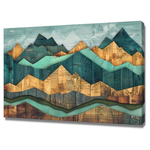 Impression sur toile montagne cadre inclus poster mural prêt à suspendre 40x60