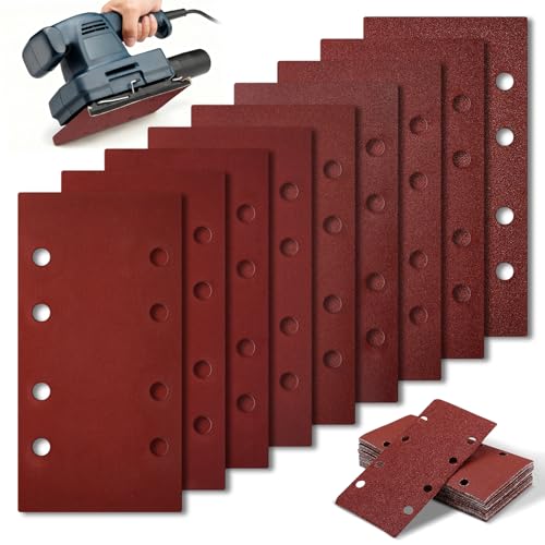 45 Stück Schleifpapier Set 93 x 185 mm, Klett Schleifblätter...