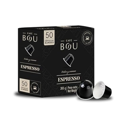 Café BOU - Cápsulas de Café Espresso 100% Arábica | Intensidad Media I Cápsulas Compatibles con Máquinas Nespresso I Café con aroma a chocolate y avellana | 1 caja x 50 cápsulas | Ya disponible en tu tienda friki favorita! En mundofriki.es!