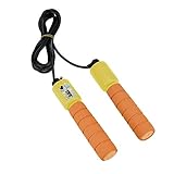 Springseil, Speed Rope mit Komfortablen Anti-Rutsch Griffen und Zähler, Leicht, Springseile für Workout, Crossfit, Boxen, Training und Fitness, Verstellbares Seilspringen, Springseil Sport (Orange)
