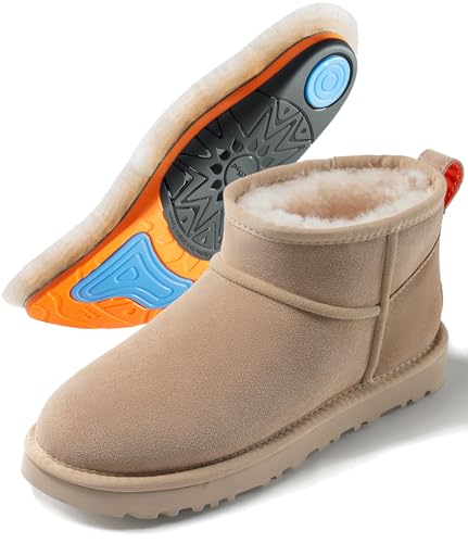 Image of 100% Sheepskin Mini Boots with Arch Support Options: Warm to -22F