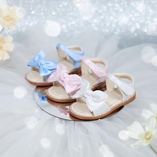 Image of ESTINE Toddler /Little Kid Girls Bow Open Toe Flat Evening Dress Sandals