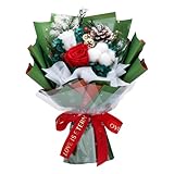 Flowers Gifts for Mom,Green Valentines Gifts, Preserved Flowers Bouquets, Red Roses, Birthday Gifts for Women, Mothers Day Flowers for Wife